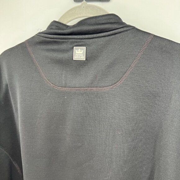 PETER MILLAR WARMTH Black Long Sleeve 1/4 Zip Pullover Sweater Men's Size medium - Picture 11 of 14